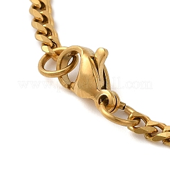 Brass Clear Cubic Zirconia Curb Chain Constellation Pendant Medal Necklaces for Women&nbsp;LS-NJEW-U010-01G-03