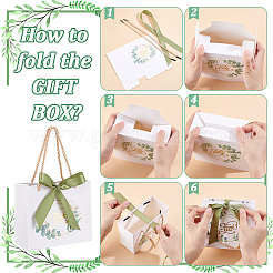 Rectangle Paper Thank You Gift Tote Bags&nbsp;ABAG-WH0044-81