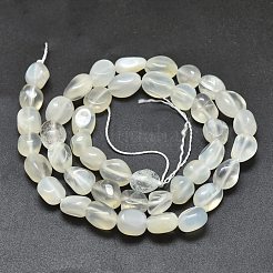 Natural White Moonstone Beads Strands&nbsp;G-O186-C-04