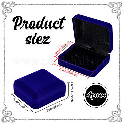Velvet Cufflink Gift Storage Boxes&nbsp;CON-WH0112-079B