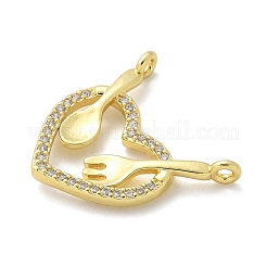 Brass Micro Pave Cubic Zirconia Pendants&nbsp;KK-S511-08G