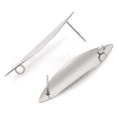 304 Stainless Steel Studs Earring Findings&nbsp;STAS-H226-05P