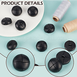 12Pcs 1-Hole Cowhide Shank Buttons&nbsp;BUTT-CL0001-06B