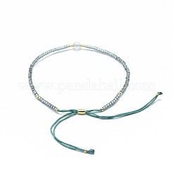 Adjustable Natural Agate Braided Bead Bracelets&nbsp;BJEW-F391-A16