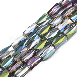 Electroplate Transparent Glass Beads Strands&nbsp;EGLA-N002-14-B