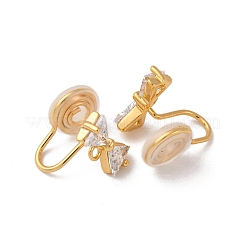 Brass Micro Pave Cubic Zirconia Ear Cuff Findings&nbsp;KK-F898-18G