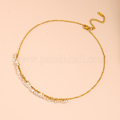 Disc Crystal Rhinestone Tassel 304 Stainless Steel Cable Chain Necklaces for Women&nbsp;WGAAEFF-01