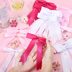 60Pcs 3 Colors Polyester Packaging Ribbon Bows&nbsp;AJEW-ME0003-03