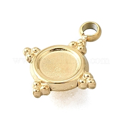 304 Stainless Steel Pendant Cabochon Settings&nbsp;STAS-H233-29G