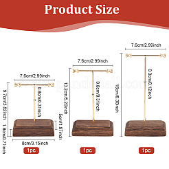 3 Sets 3 Sizes Iron Earring Display Stand Set&nbsp;EDIS-WH0024-10G