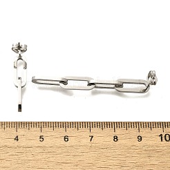 304 Stainless Steel Dangle Stud Earrings for Women&nbsp;EJEW-C096-15P-01