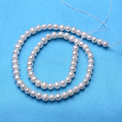 Potato Natural Cultured Freshwater Pearl Beads Strands&nbsp;PEAR-E007-5-6mm-A