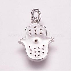 Brass Micro Pave Cubic Zirconia Pendants&nbsp;ZIRC-G099-39P