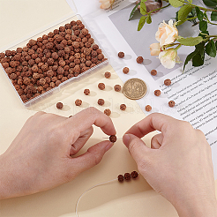 200Pcs Undyed Natural Rudraksha Beads&nbsp;WOOD-ME0001-14