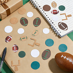 3Bags 3 Styles Paper Rugby & Round Confetti&nbsp;DIY-WR0005-46