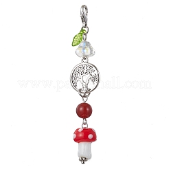 Synthetic & Natural Mixed Gemstone Beaded Pendant Decorations&nbsp;HJEW-JM01484