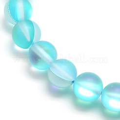 Synthetic Moonstone Beads Strands&nbsp;G-F142-8mm-03