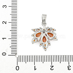 Brass Micro Pave Cubic Zirconia Pendants&nbsp;KK-H076-04P