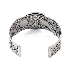 Constellation Alloy Open Cuff Bangles for Women Men&nbsp;LS-BJEW-C064-01AS-01