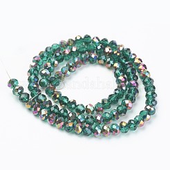 Electroplate Transparent Glass Beads Strands&nbsp;EGLA-A034-T4mm-R18