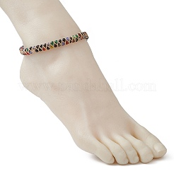 Natural Agate Round Braided Bead Bracelets&nbsp;BJEW-JB09840-02