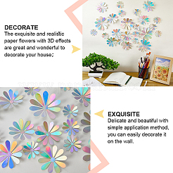 Sunflower Self-Adhesive 3D Paper Wall Stickers&nbsp;DIY-WH0349-148