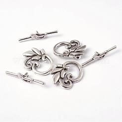 Leaf Tibetan Style Alloy Toggle Clasps&nbsp;LF0676Y