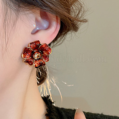Alloy & Enamel Stud Earrings&nbsp;FS-WG6063A-01