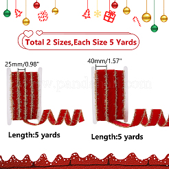 10 Yards 2 Styles Red Velvet Ribbon&nbsp;OCOR-WR0001-38A