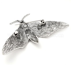 Moon Phase Moth Alloy Brooch Pin&nbsp;JEWB-Z031-06AS