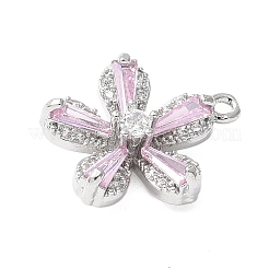 Brass Micro Pave Cubic Zirconia Pendants&nbsp;KK-D357-11P