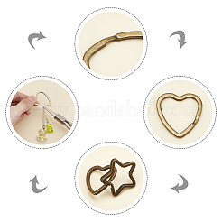 40Pcs 4 Style Iron Split Key Rings&nbsp;IFIN-WR0001-04