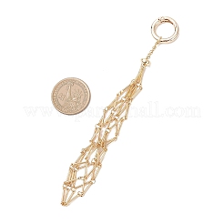 304 Stainless Steel Macrame Pouch Empty Stone Holder Pendant Decorations&nbsp;SA-CJCA03-01