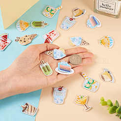 22Pcs 11 Style Summer Theme Food Computerized Embroidery Cloth Self Adhesive Patches&nbsp;DIY-BT0001-56
