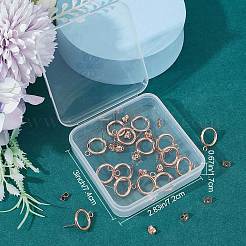 20Pcs 304 Stainless Steel Ring Stud Earring Findings&nbsp;STAS-BBC0001-76RG