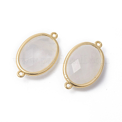Golden Tone Brass Quartz Crystal Links Connectors&nbsp;G-F339-A02