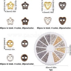 240Pcs 12 Styles Alloy Button&nbsp;FIND-FG0001-42