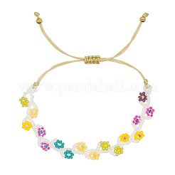 Handmade Glass Seed Bead Woven Flower Braided Bracelets&nbsp;RV1845