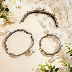 3Pcs 3 Style Iron Kiss Lock Purse Frame Handles&nbsp;FIND-PH0008-02
