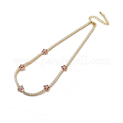 Cubic Zirconia Chain Necklace for Girl Women Gift&nbsp;NJEW-A005-05G