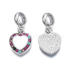 Rack Plating Alloy Enamel European Dangle Charms&nbsp;MPDL-N039-049