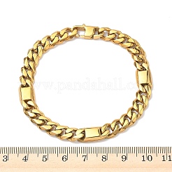 304 Stainless Steel Cuban Link Chain Bracelets for Women&nbsp;BJEW-G779-04A-G