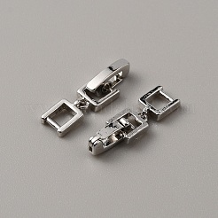 Brass Fold Over Clasps&nbsp;LS-KK-WH0046-51P