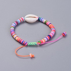 Handmade Polymer Clay Heishi Beads Kids Braided Bracelets&nbsp;BJEW-JB04317-05