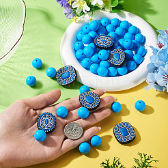 56Pcs 4 Styles Silicone Beads&nbsp;FIND-TA0010-75E