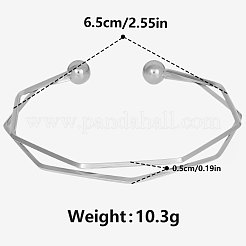 304 Stainless Steel Open Cuff Bangles&nbsp;XA5758-1