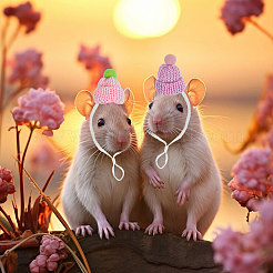 Mini Woolen Yarn Pet Hats&nbsp;AJEW-WH0314-344