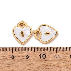 304 Stainless Steel Pave Natural Shell Pendants&nbsp;STAS-U061-05G