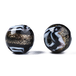Handmade Gold Sand Lampwork Beads&nbsp;LAMP-N028-001A