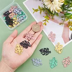 30Pcs 5 Colors Spray Painted Alloy Pendants&nbsp;FIND-BC0003-26